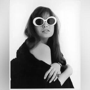 1960s Style White Plastic Frames Nirvana Mod